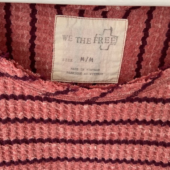 Free People We The Free Striped Peplum Thermal Top - Picture 2 of 6